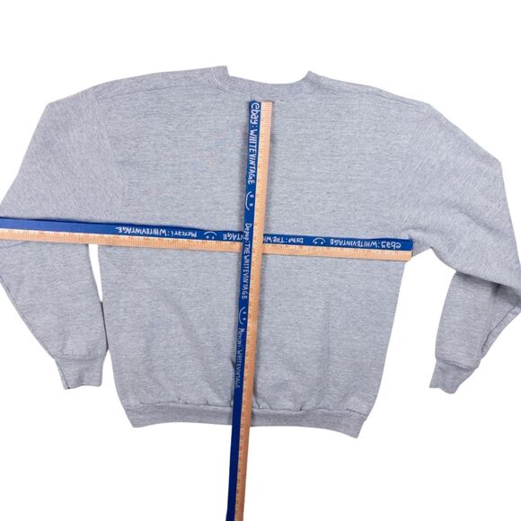 Vintage 80s Christmas Sweatshirt Santa Claus Graphic XL Gray Made USA Fruit Loom - Picture 2 of 5